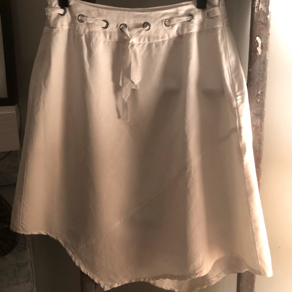 White asymmetrical skirt